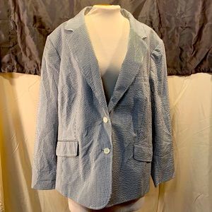 NWT Anne Klein blk/wht pinstripe size 24 blazer